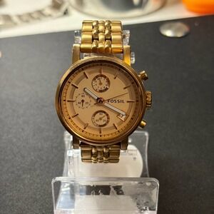 Fossil ES3380 Watch Womens Rose Gold Chronograph Stainless Steel Wristwatch